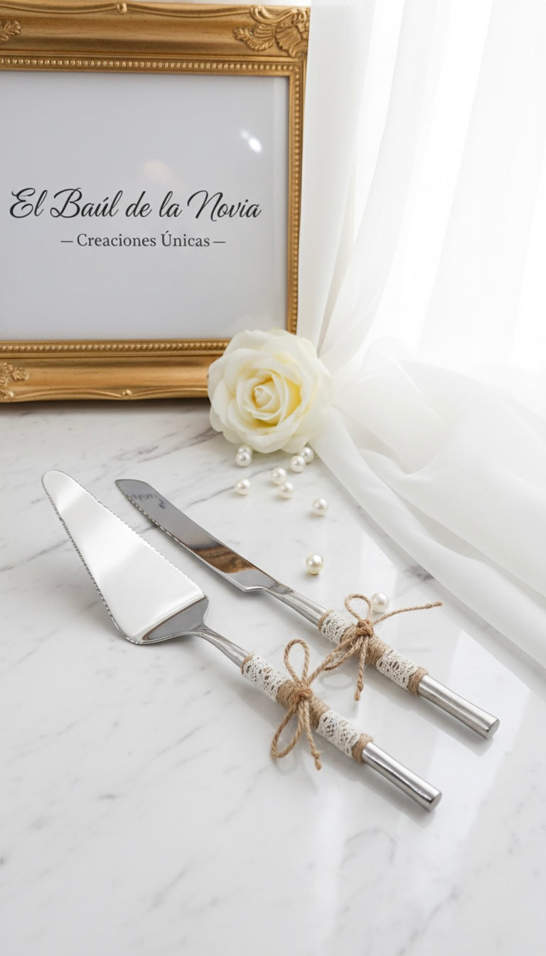 Juego de cuchillos para torta